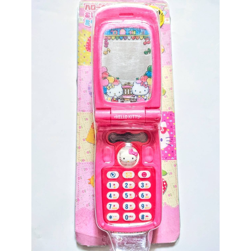 現貨 0141 正版 hello kitty 哈囉凱蒂 折疊式手機 有聲玩具 聲光玩具 玩具手機 女孩玩具 家家酒