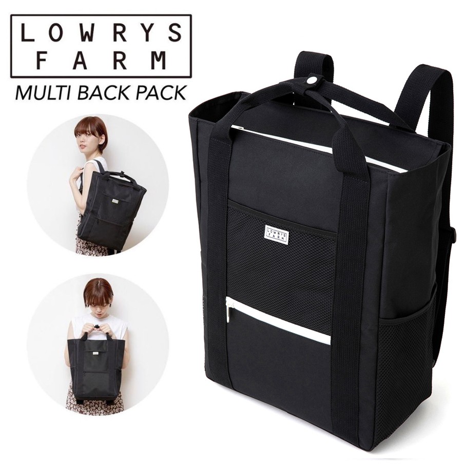 最後現貨 日本限定 LOWRYS FARM 白色標大容量手提包後背包雙肩包運動包書包旅行包收納包 雜誌附錄