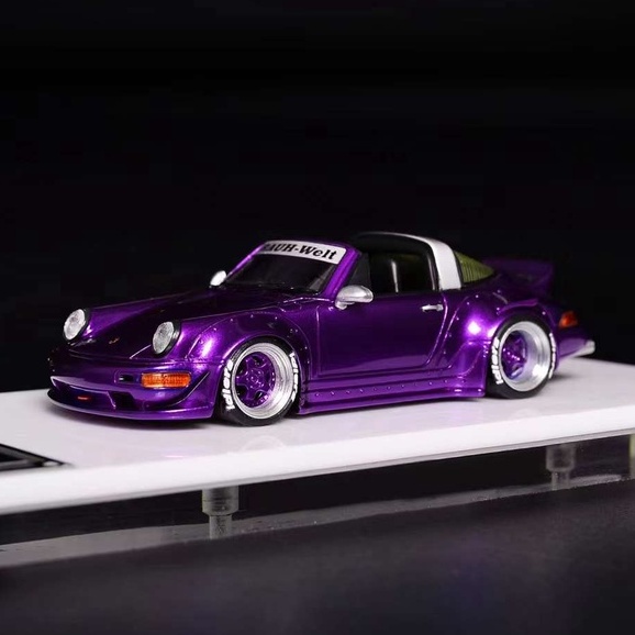 【模例】TP 1/64 Porsche RWB 911 (964) Targa 金屬紫