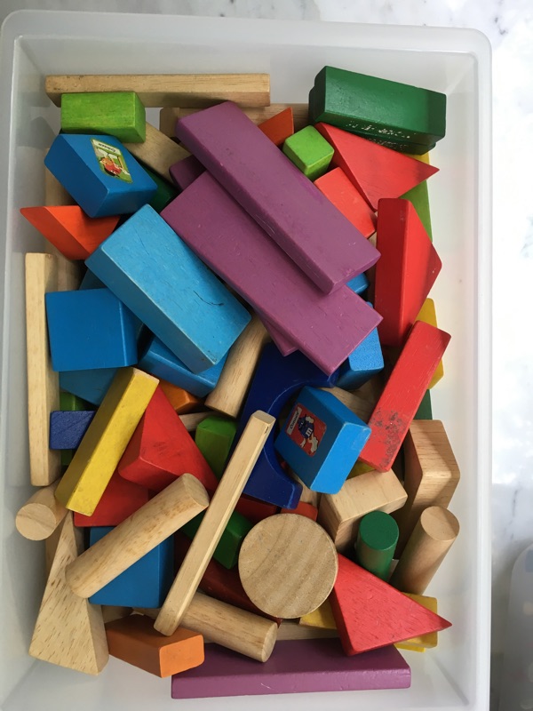 木頭積木桶 桶裝積木 木製玩具 木質積木 城堡積木 圓桶積木 附收納盒