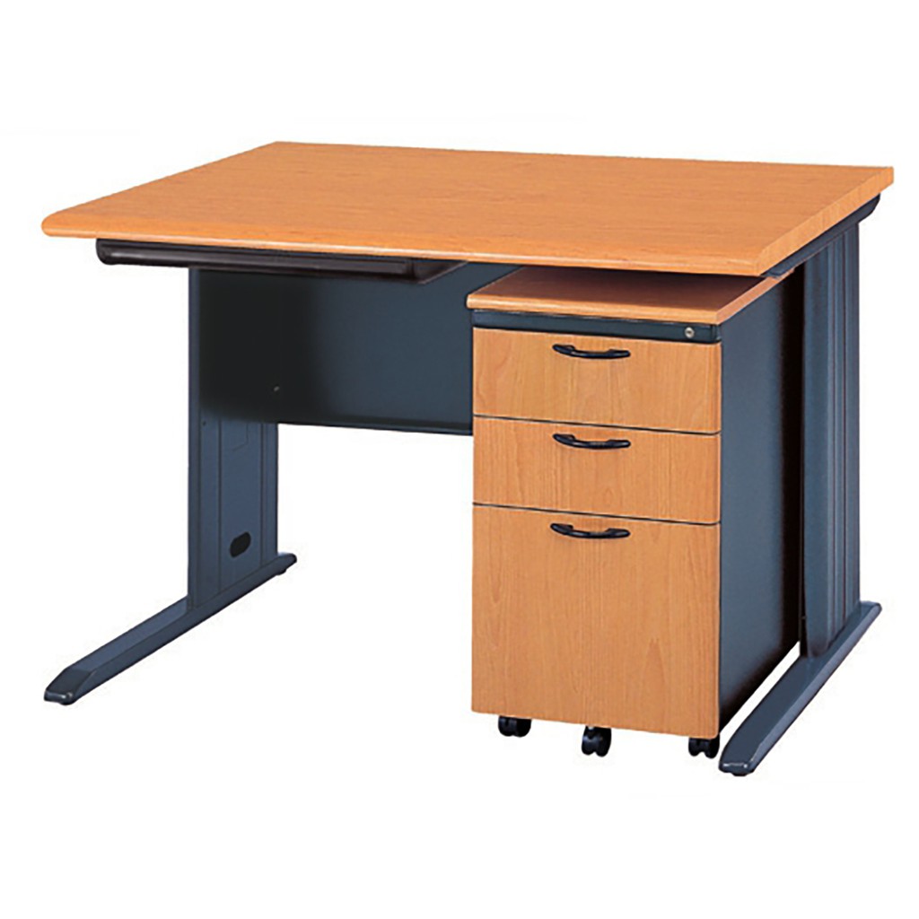 【DL OA】CD主管桌、辦公家具、辦公桌(木紋色、深灰腳)(整組)