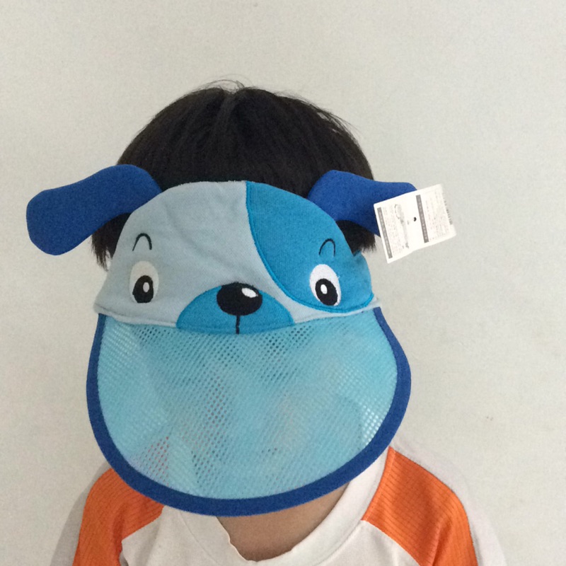 全新。小朋友用小狗造型遮陽帽。