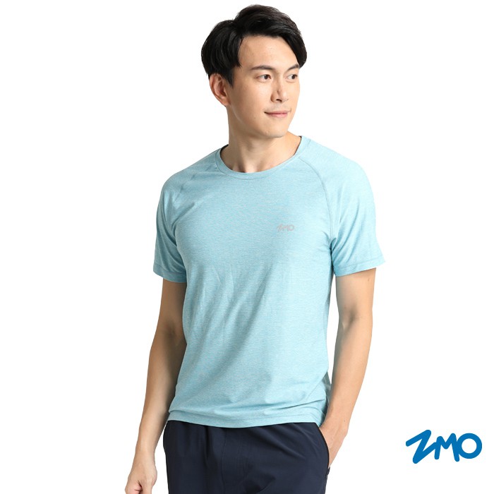 【ZMO】男木醣醇涼感短袖衫-歐洲藍 涼感衣