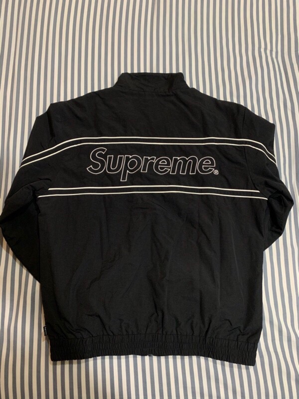 人気提案 Split Supreme 17SS Track Black Jacket - ナイロンジャケット