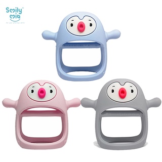 美國Smily Mia 啾啾企鵝固齒器(粉玫瑰/淺灰/淡藍)