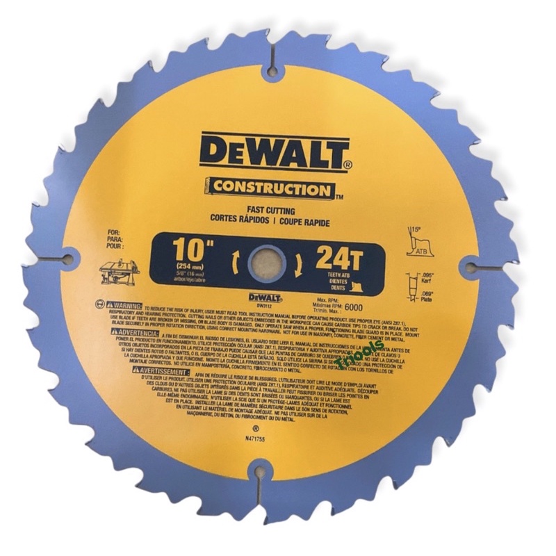 含稅｜Dewalt 得偉 DW3112 適用 DWE7492 圓鋸機 公司原廠貨 現貨供應 鋸片  DW3112