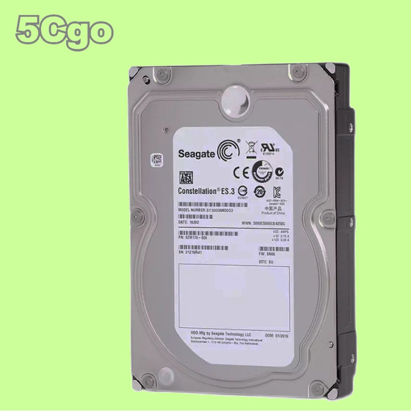 5Cgo【權宇】Seagate 希捷 ST3000NM0033 3TB 3T 7200轉 企業級儲存 SATA3 含稅