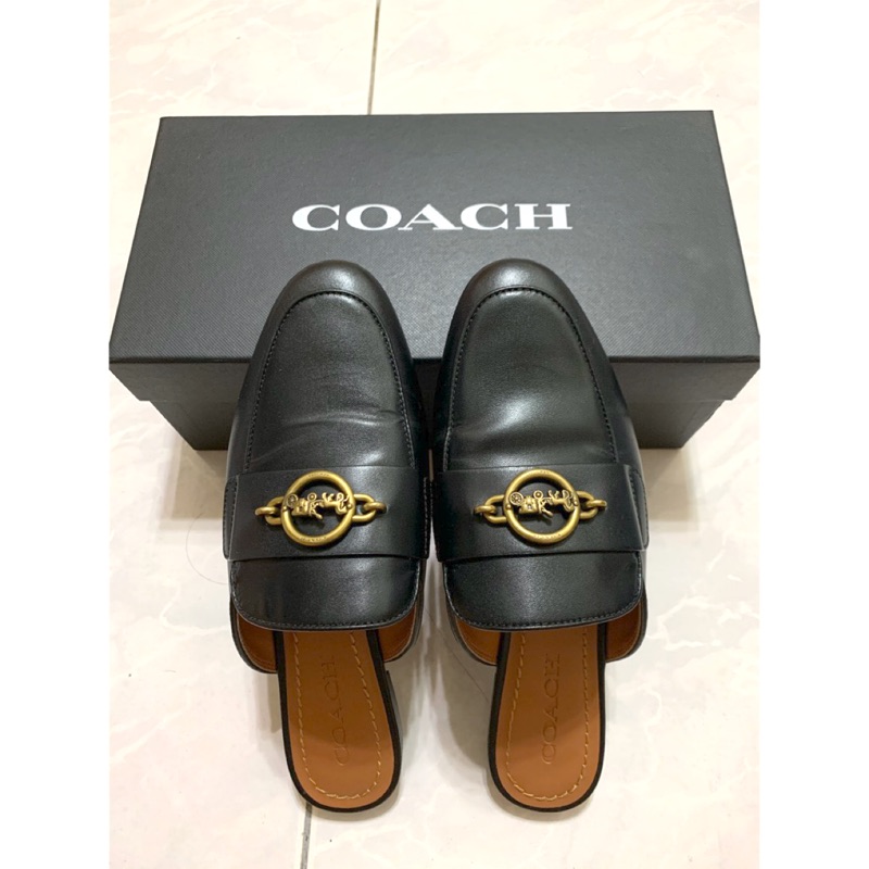 Coach 穆勒鞋 懶人拖 馬車logo