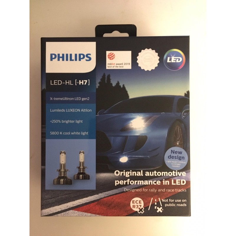 PHILIPS車用LED大燈，規格H7，5800k