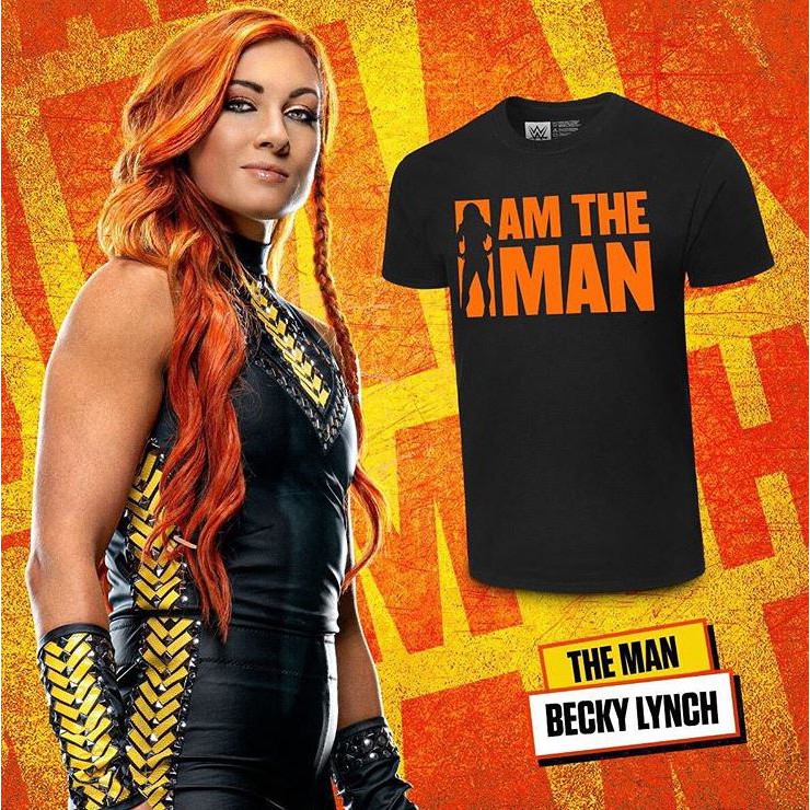 [美國瘋潮]正版WWE Becky Lynch I Am The Man T-shirt 最強娘子漢最新冠軍男版短袖衣服
