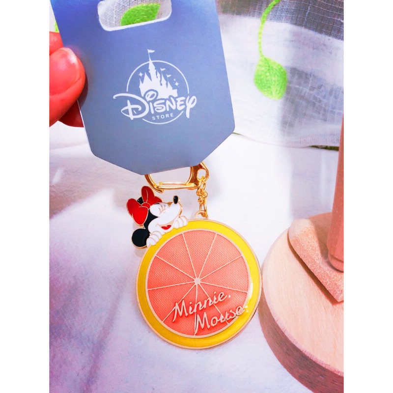日本迪士尼 Disney 米妮 Minnie 水果造型 葡萄柚 鑰匙圈