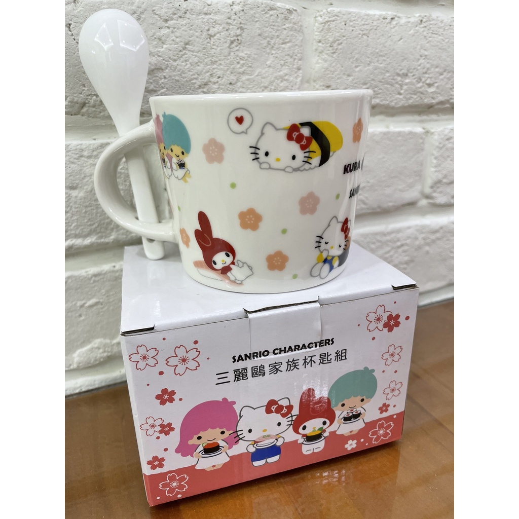 藏壽司 聯名Hello Kitty 馬克杯組(含湯匙) 全新