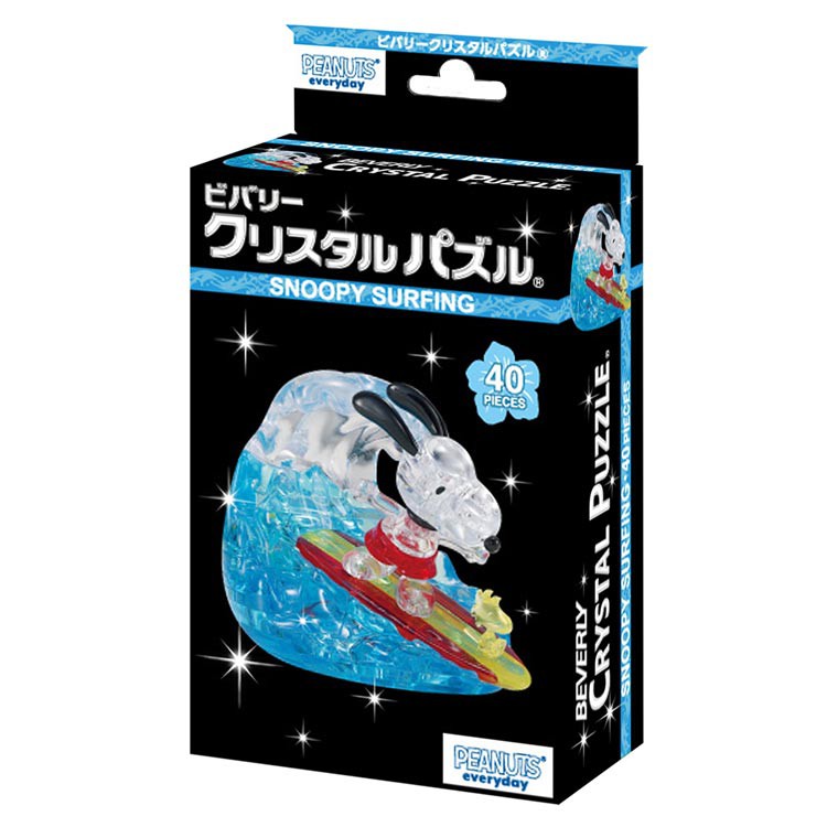 拼圖專賣店 日本進口拼圖 50258(3D水晶立體拼圖 史努比 衝浪)