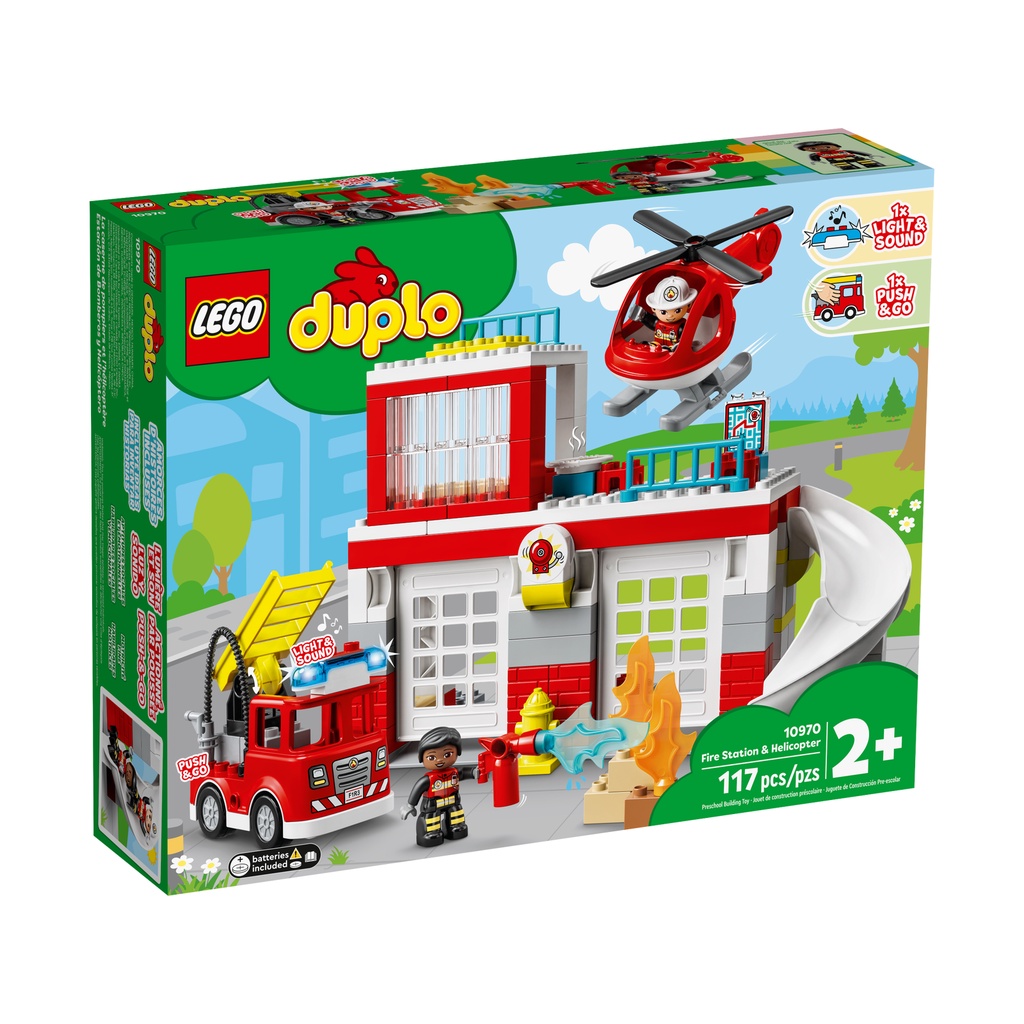 BRICK PAPA / LEGO 10970 Fire Station &amp; Helicopter