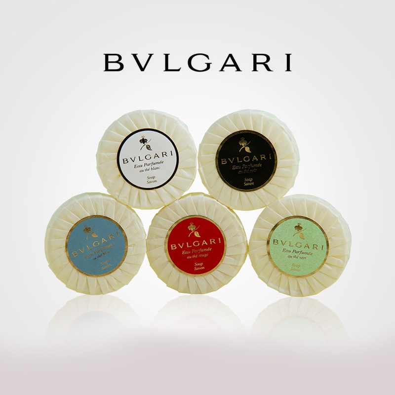 義大利 BVLGARI 寶格麗 紙包香皂50G 附透明收納盒 綠茶 白茶 藍茶 黑茶 白茶
