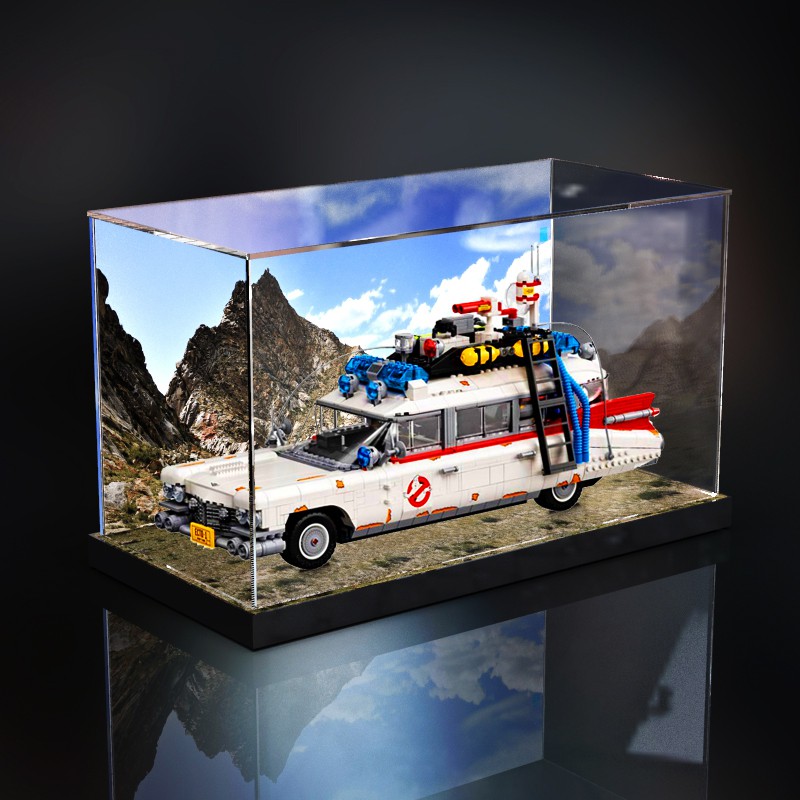樂高 透明展示盒適用樂高10274捉鬼敢死隊車積木模型亞克力防塵罩免膠