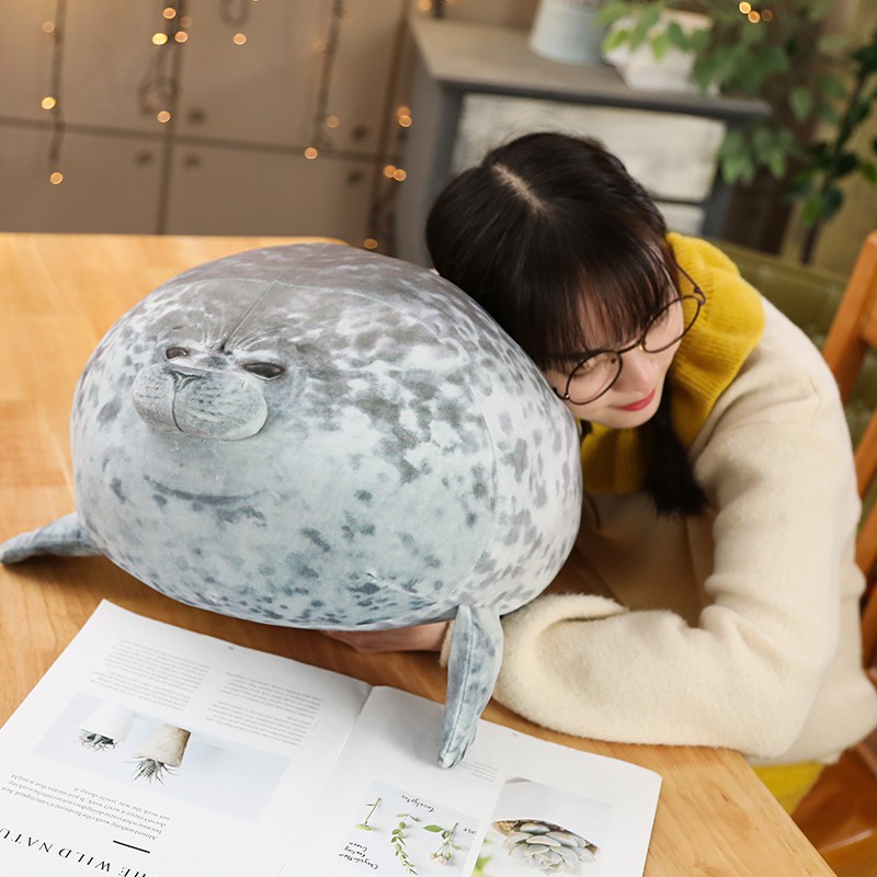 現貨秒發 水族館海豹日本大阪海豹抱枕毛絨玩具靠枕玩偶小海豹公仔生日禮物 蝦皮購物