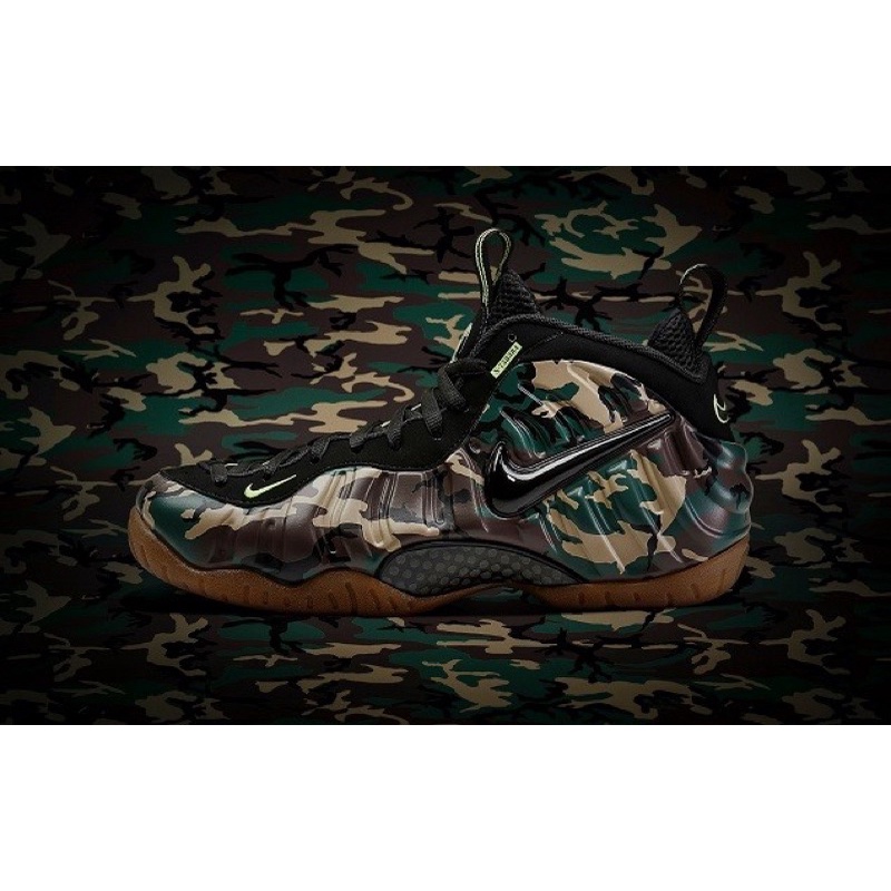 Air Foamposite Pro Green Camo/太空鞋/迷彩/黃金尺寸