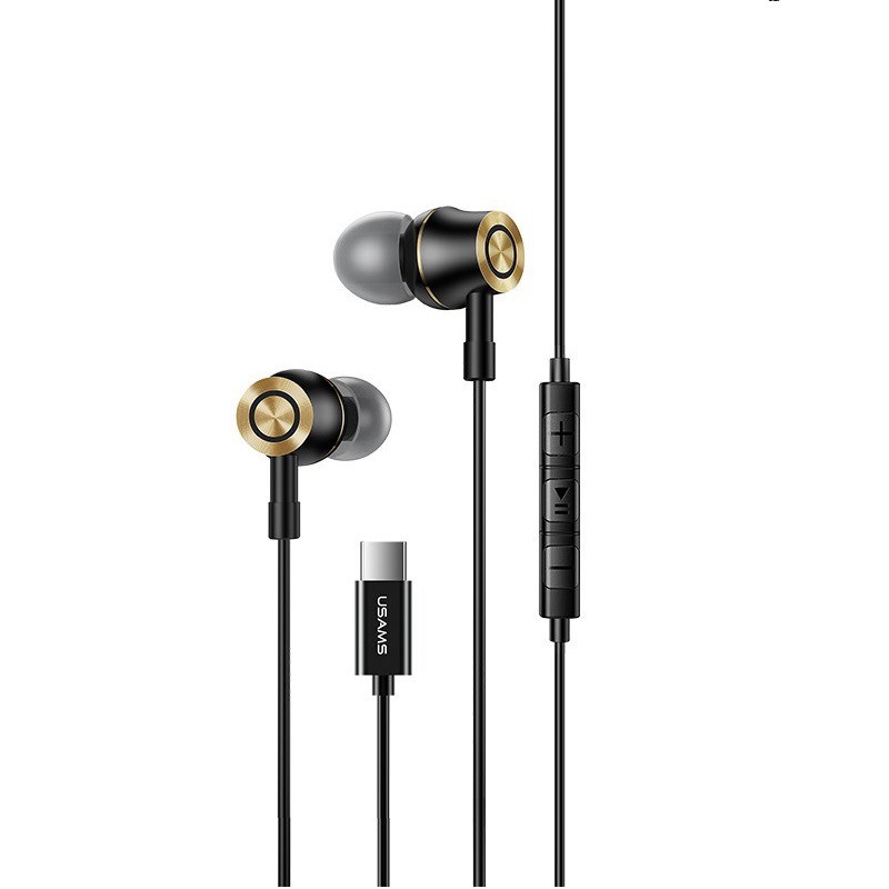 【Type-C 耳機】Usams 適用三星 Note 10 Plus Note 20 Ultra 入耳式 立體聲 金屬