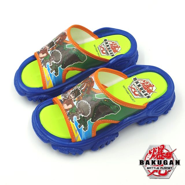 【米蘭鞋都】爆丸 BAKUGAN 兒童 拖鞋 耐磨 止滑 台灣製 正版授權 2201 藍色