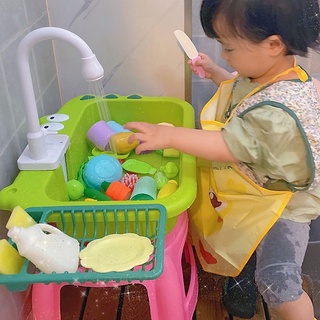 仿真兒童自動洗碗機 洗菜 洗碗 廚房玩具 水果切切樂