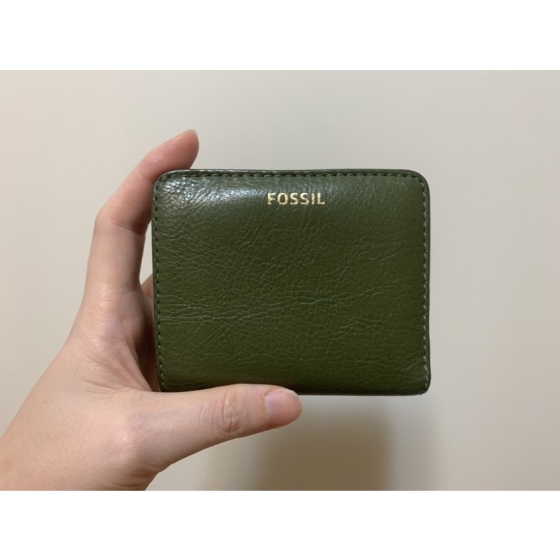 Fossil Madison 真皮經典短夾 綠色