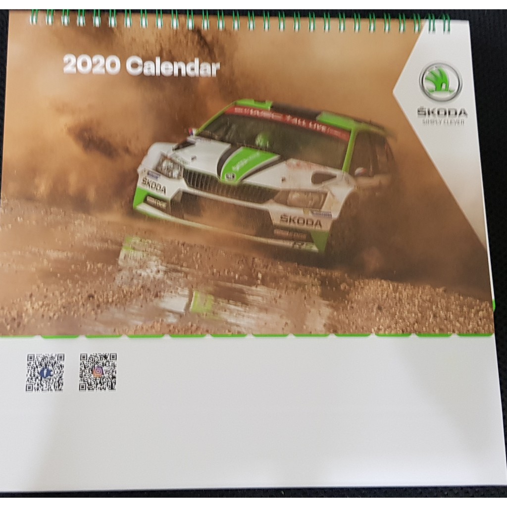 2020年 Skoda汽車 原廠桌曆