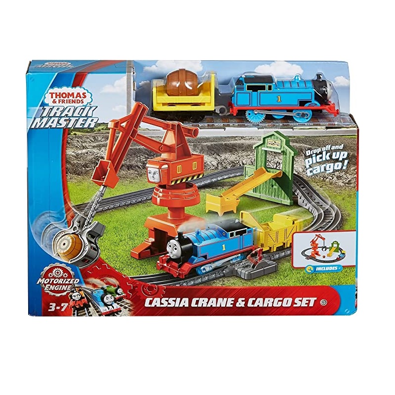 （卡司旗艦）Mattel 美泰兒 湯瑪士 TRACK MASTER 電動 工程軌道組 火車 起重機 工程 代理版