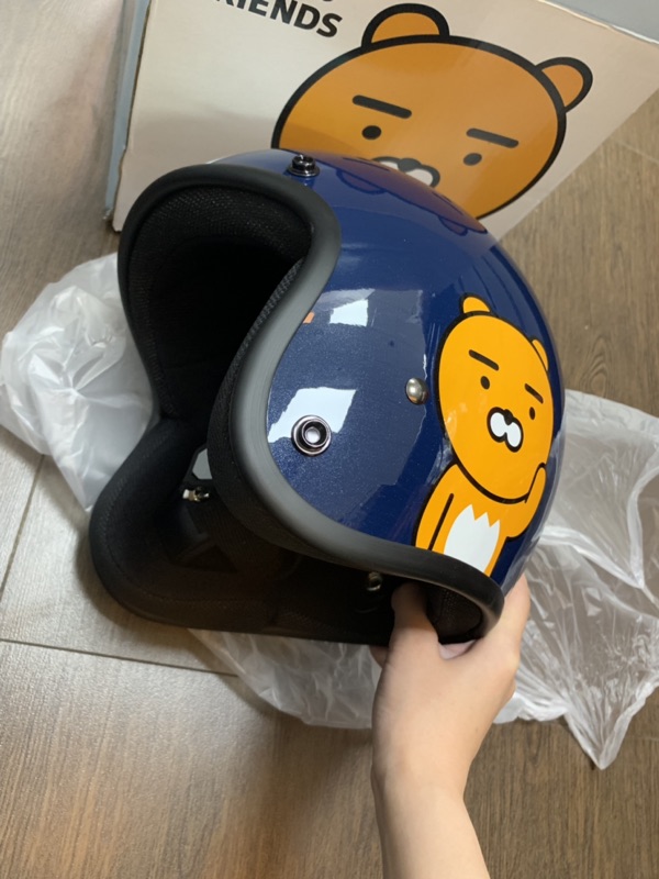 韓國 Kakao Friends Ryan萊恩安全帽 藍色款 蝦皮購物