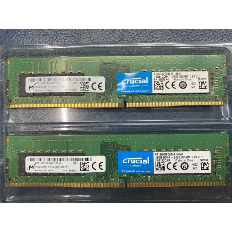 美光 Micron Crucial DDR4-2400 32GB (16GB*2) 雙通道套件