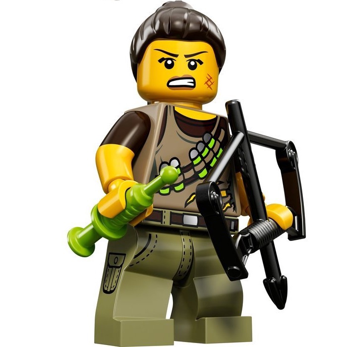 [大王機器人] LEGO 樂高 71007 10號 恐龍獵人 女獵人 弓箭 第12代人偶包