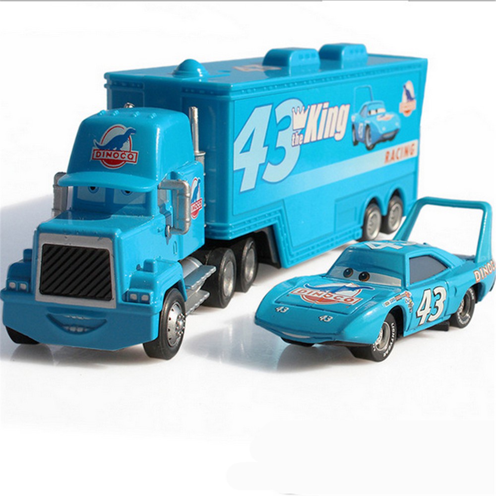 King Pixar Cars 43 HAULER DINOCO Mack 超級內襯卡車壓鑄玩具