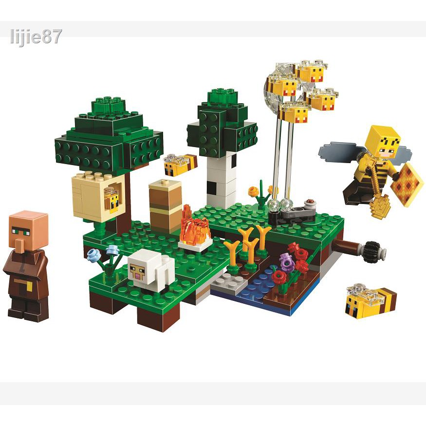 Minecraft 系列養蜂厰拼搭積木玩具兒童禮物兼容樂高 蝦皮購物