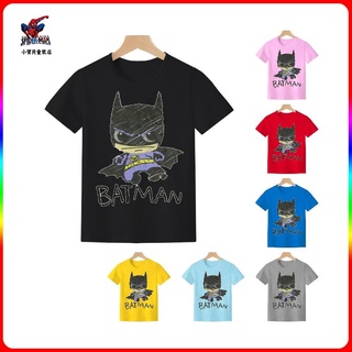 ✨魔力寶貝✨ 蝙蝠俠兒童短袖 印花兒童短袖T恤 夏季纯棉兒童短袖上衣 男童女童 卡通短袖 卡通圓領上衣