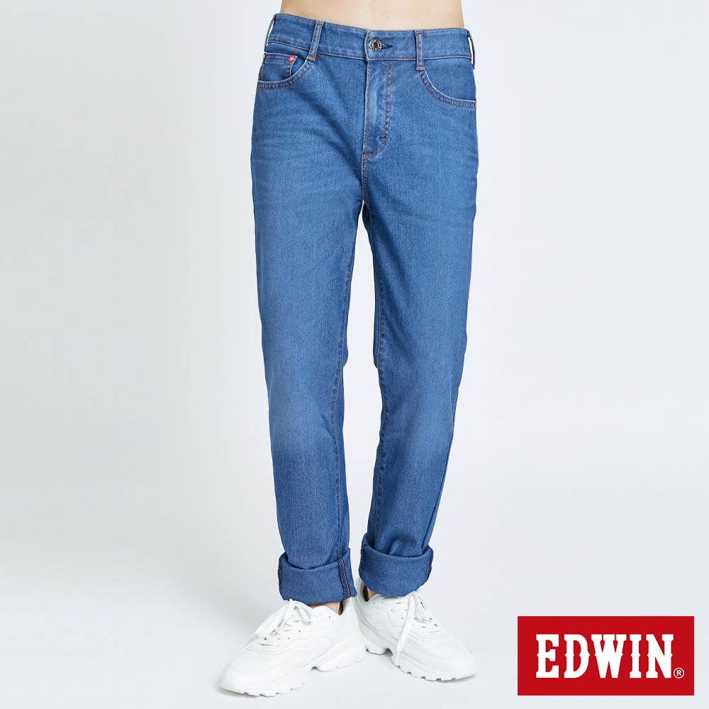 EDWIN 加大碼迦績EJ7透氣錐形牛仔褲(中古藍)-男款
