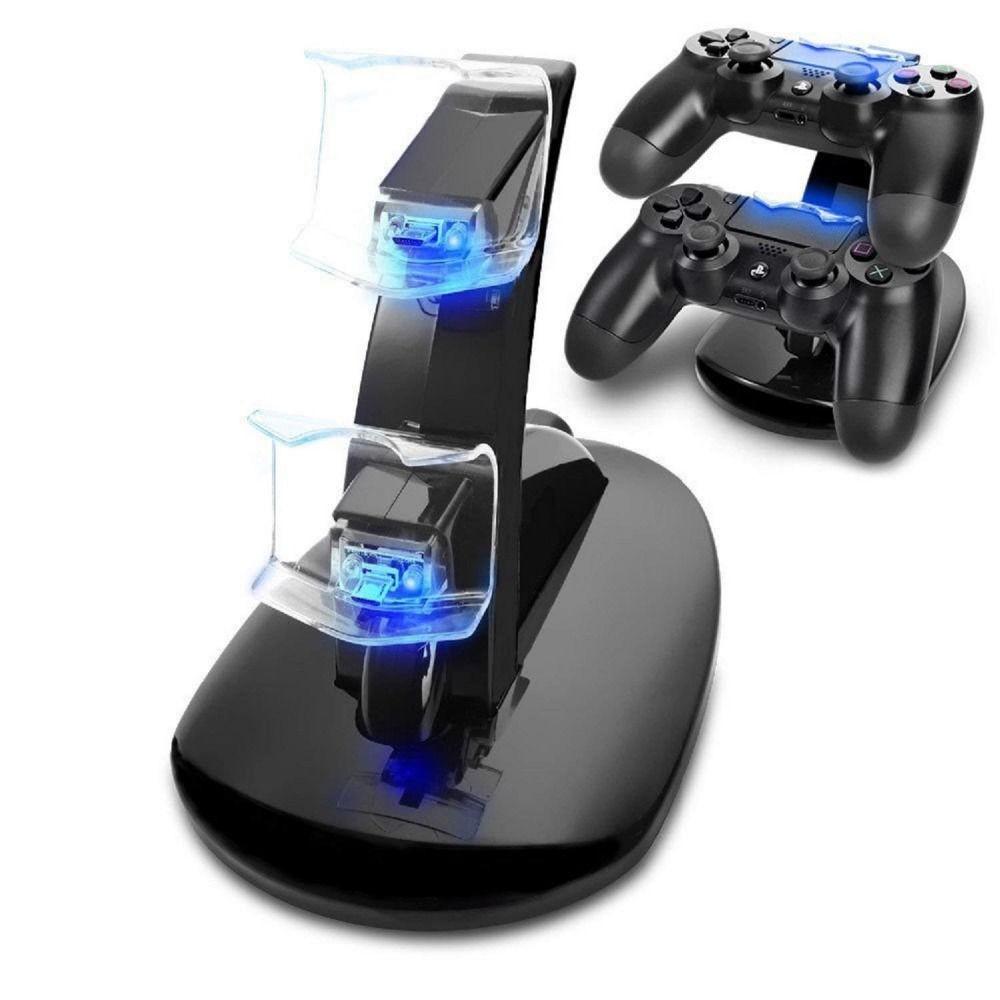 推薦 新款ps4游戲無線手柄雙座充電器ps4pro支架充電座充電底座 蝦皮購物