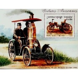 (C2204)柬埔寨1999年老爺車小型張郵票