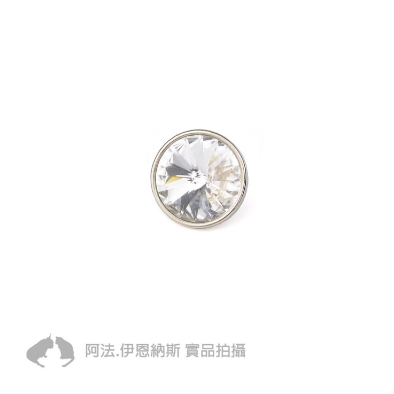 QWQ 衛星石圓面水晶 白色 經典超值扣飾-阿法.伊恩納斯 havaianas 多數品牌夾腳拖可用