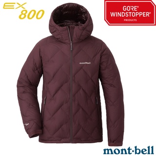 【日本 mont-bell】女 款800FP Permafrost LT輕量連帽防水防風羽絨外套 慄紅 1101640