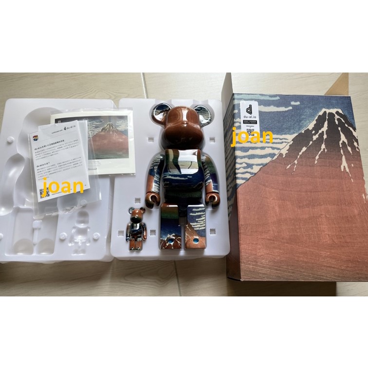 BE@RBRICK - BE@RBRICK 葛飾北斎 「冨嶽三十六景 凱風快晴」400% BE@RBRICK 葛飾北斎 「冨嶽三十六景 凱風快晴」100％ & 400