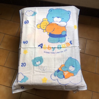 =全新品= 黃色小鴨 嬰幼兒 純棉紗布 艾比熊 雙層紗布 無毒印花 浴巾 大浴巾 臺灣製造