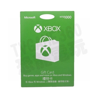 微軟 XBOX360 XBOXONE XBOX SERIES LIVE 點數卡 禮物卡 1000點 1000元 臺中