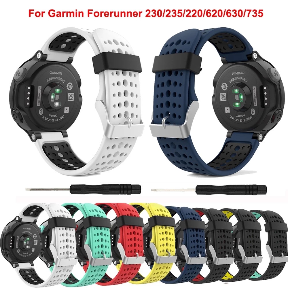 Garmin Forerunner 25、235、220、230、620、630、735XT 矽膠錶帶運動錶帶