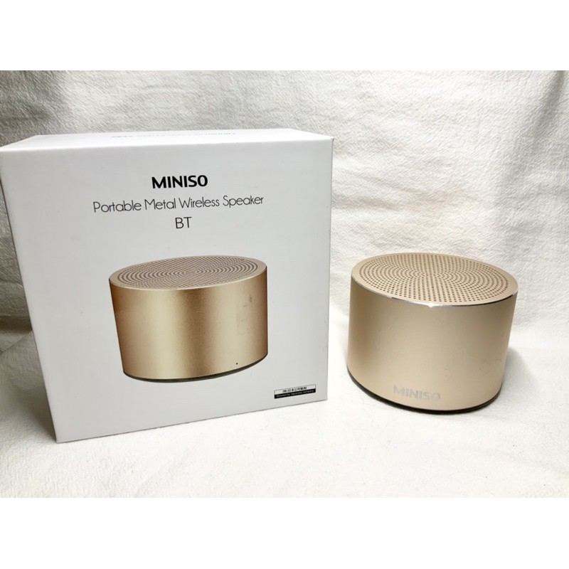 [MINISO] 名創優品 金屬便攜藍芽音箱 金色 BT120