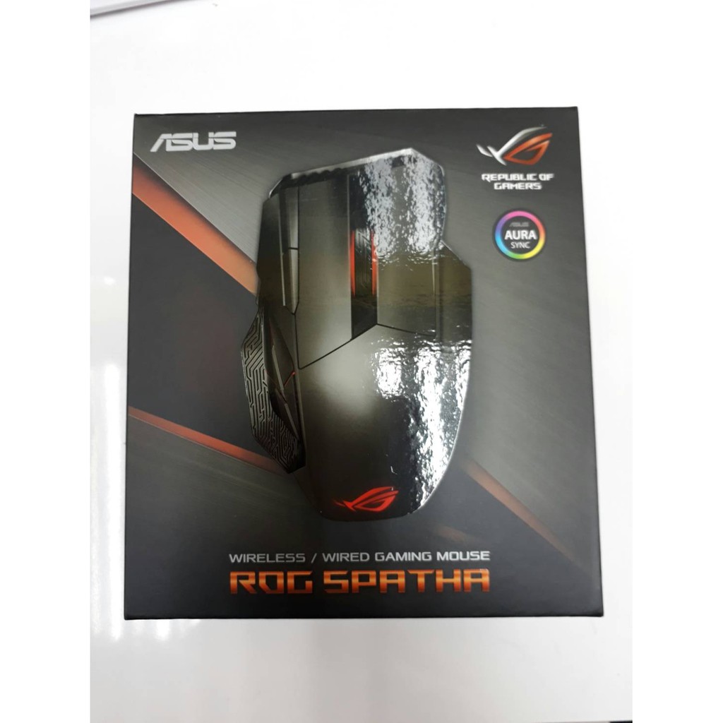 華碩 ASUS ROG SPATHA 無線 雙模 電競 滑鼠 有線 12可編鍵 巨集 微動開關 RGB 人體工學 鈦金黑