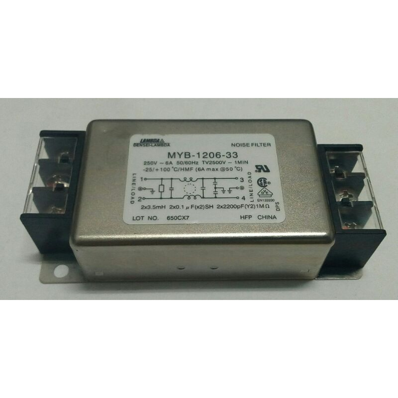 🌞日本 TDK LAMBDA 濾波器 MYB-1206-33 NEMIC-LAMBDA 蘭達250V 6A 電源濾波器