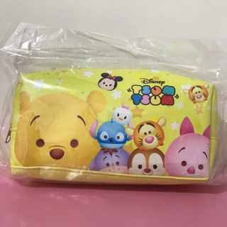 ❤️現貨❤️迪士尼 正版 TSUMTSUM 皮質 鉛筆盒 收納袋 萬用包 化妝包 筆袋