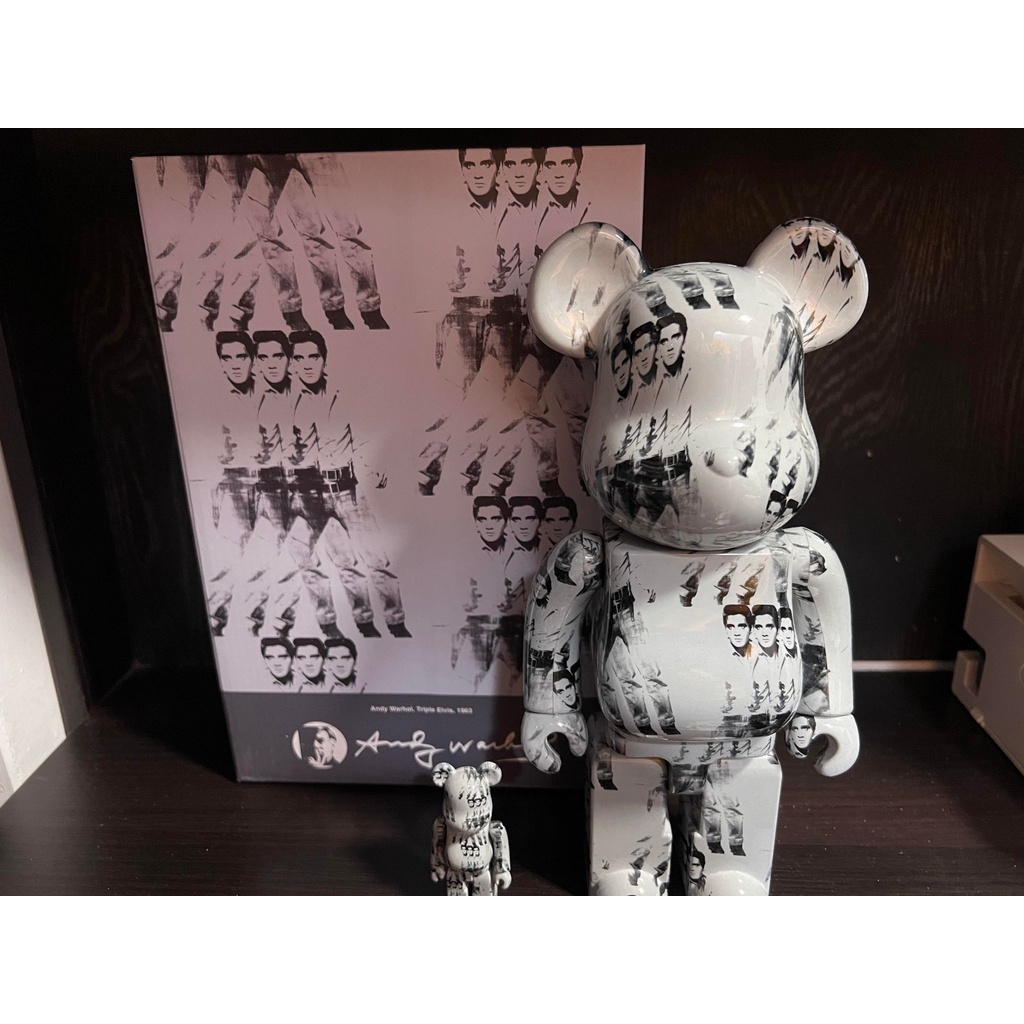 be@rbrick Andy Warhol 貓王 100%+400%