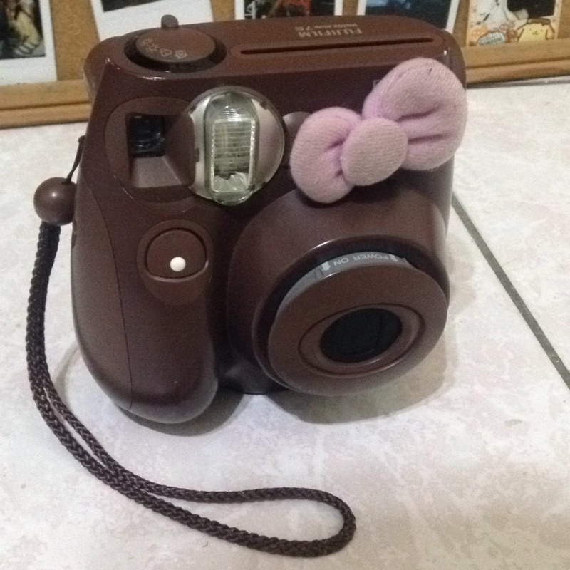 FUJIFILM 富士 INSTAX 拍立得 mini7S 7S 巧克力色 二手有部分瑕疵但功能性正常，附底片五張