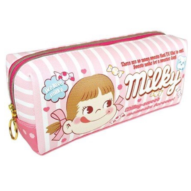 《Amigo朋友禮品》日本 不二家 Milky Peko 奶妹 牛奶妹 筆袋 鉛筆袋 化妝包 化粧包 收納包